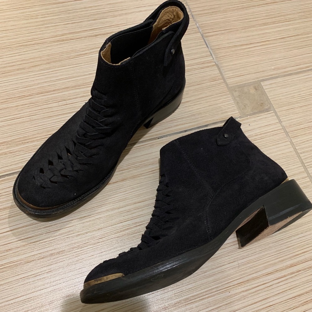 Purified Suede Leather Ankle Boots